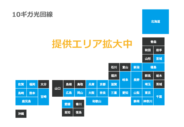 フレッツ光・コラボ光10ギガ対応エリア