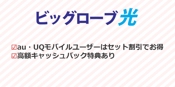 ビッグローブ光のおすすめポイントまとめ