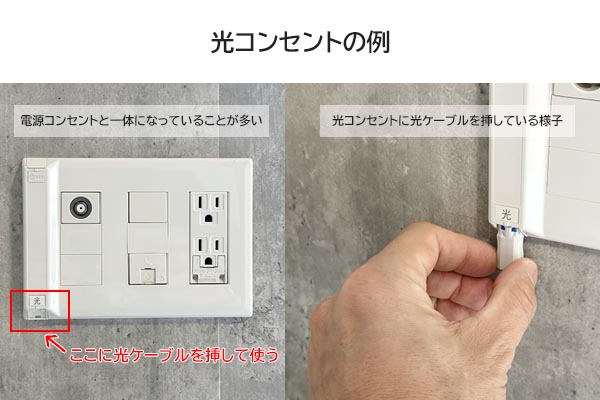 光コンセントの例