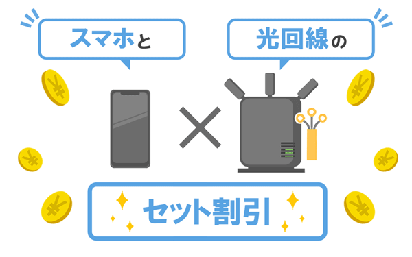 スマホとの光回線のセット割引