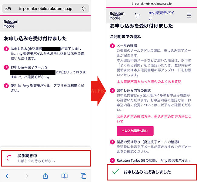 Rakuten Turboの申し込み手順