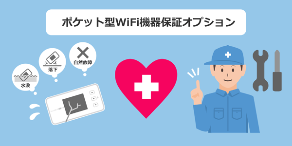 WiMAXモバイルルーターの機器補償のイラスト