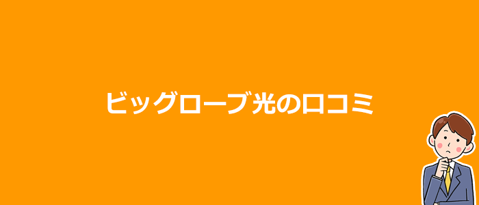 ビッグローブ光の口コミ・評判