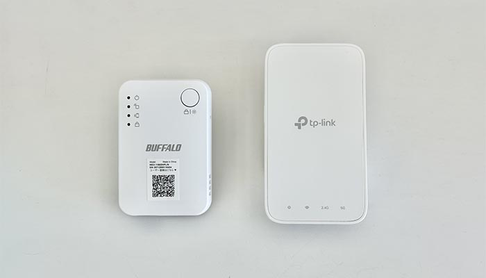 バッファロー「WEX-1166DHPL/N」とTP-LINK「RE330」