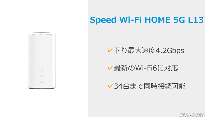 家でしか使わないならホームルーター「HOME 5G L13」がおすすめ