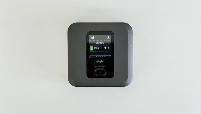 povo2.0が設定されているFS040W